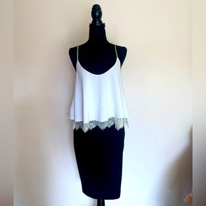 NWT Zara Whit Tank with Lace